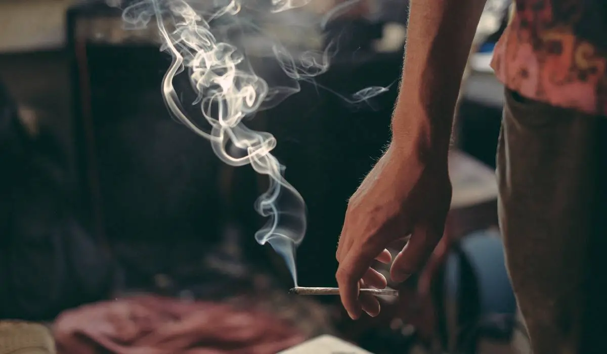 A person holding a joint