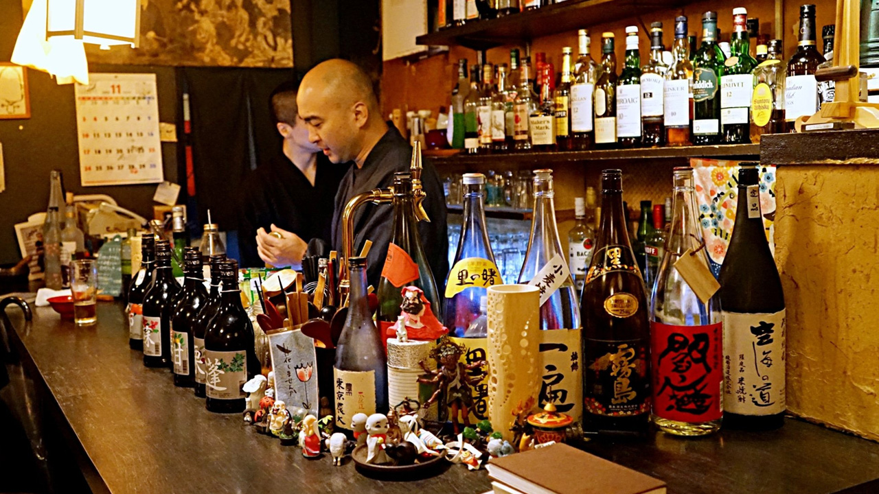 Bozu Bar with a monk serving drinks