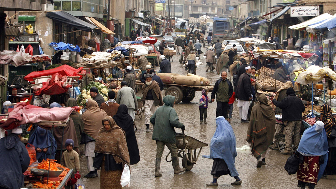 City of people in Kabul Afghanistan