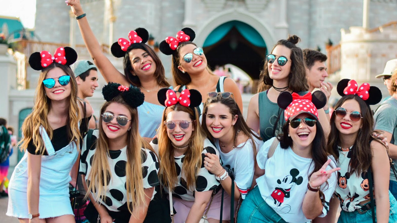 Group of smiling women at Disney in Orlando Florida