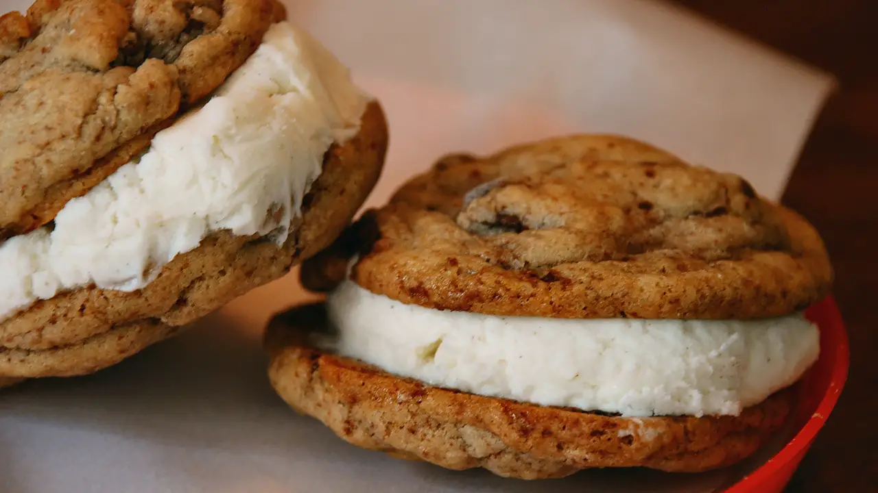 Mexican Chocolate and Cinnamon Ice Cream Sandwich