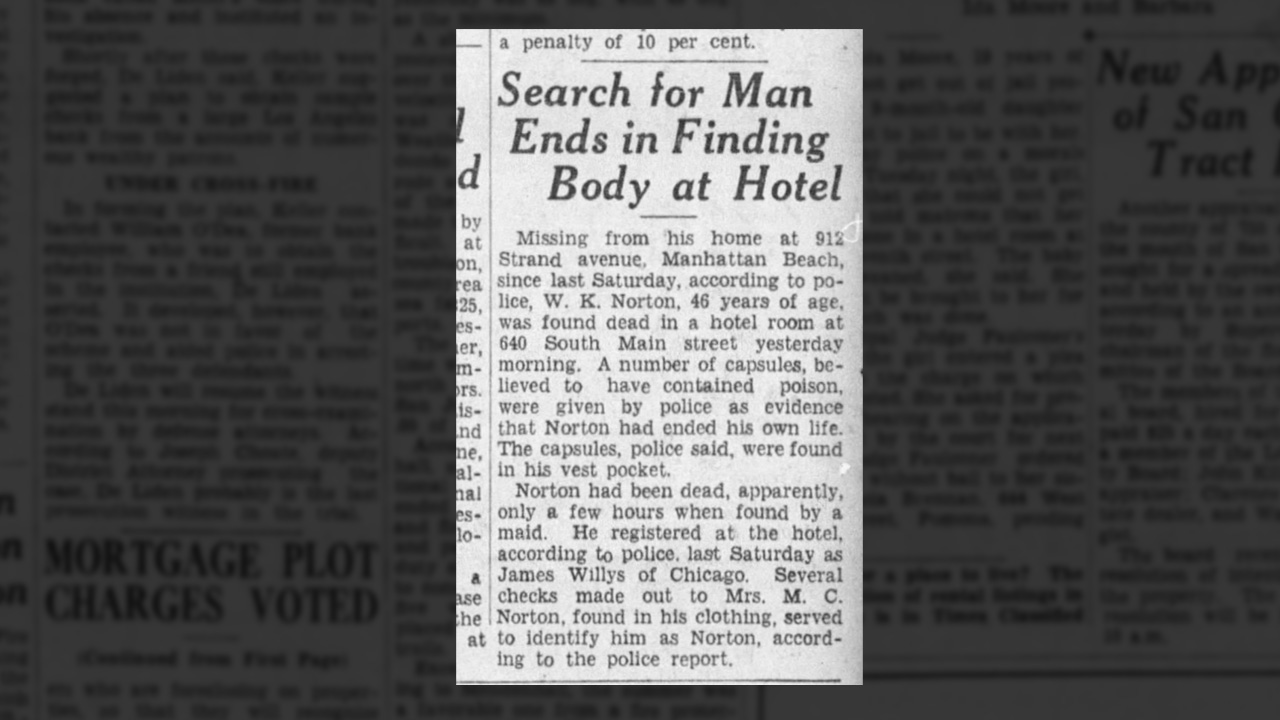 The LA Times Newspaper Clip 19 Nov 1931