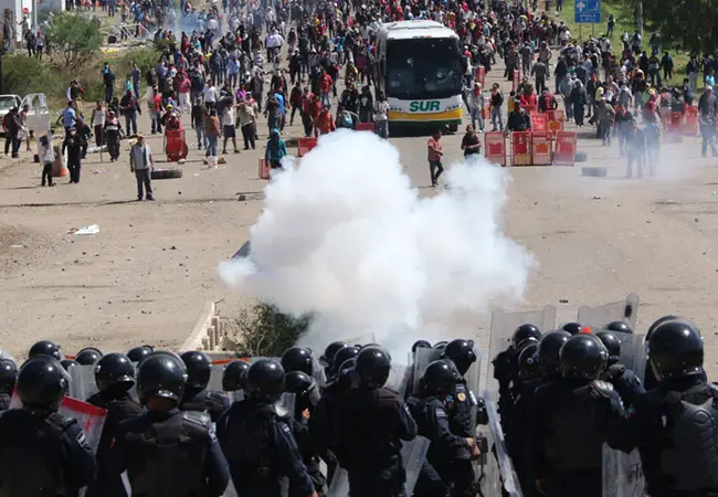 Protests in the streets of Mexico