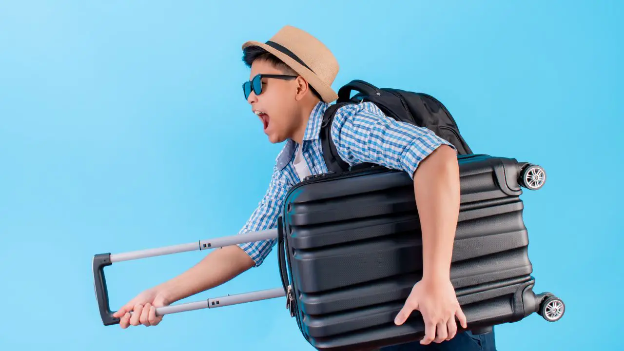 Young Asian man enjoy traveling