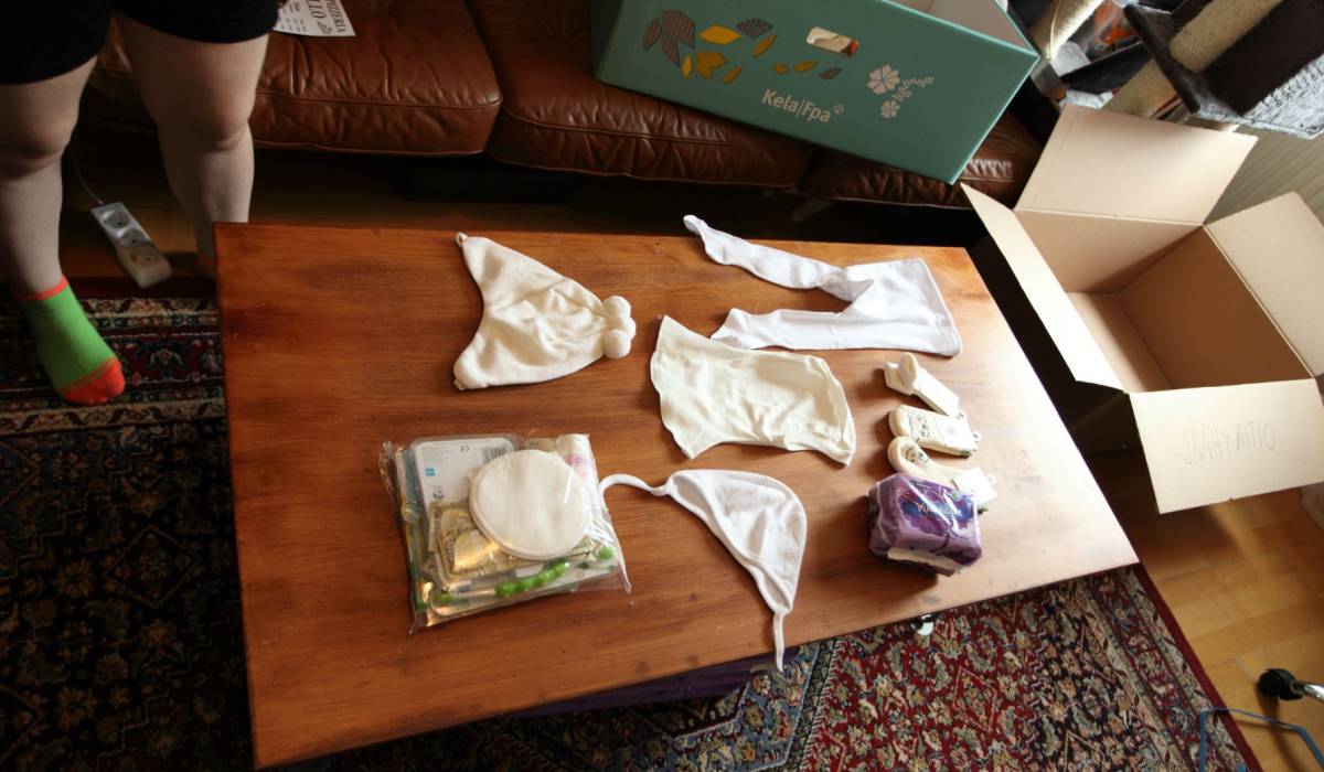 Baby clothes on the table