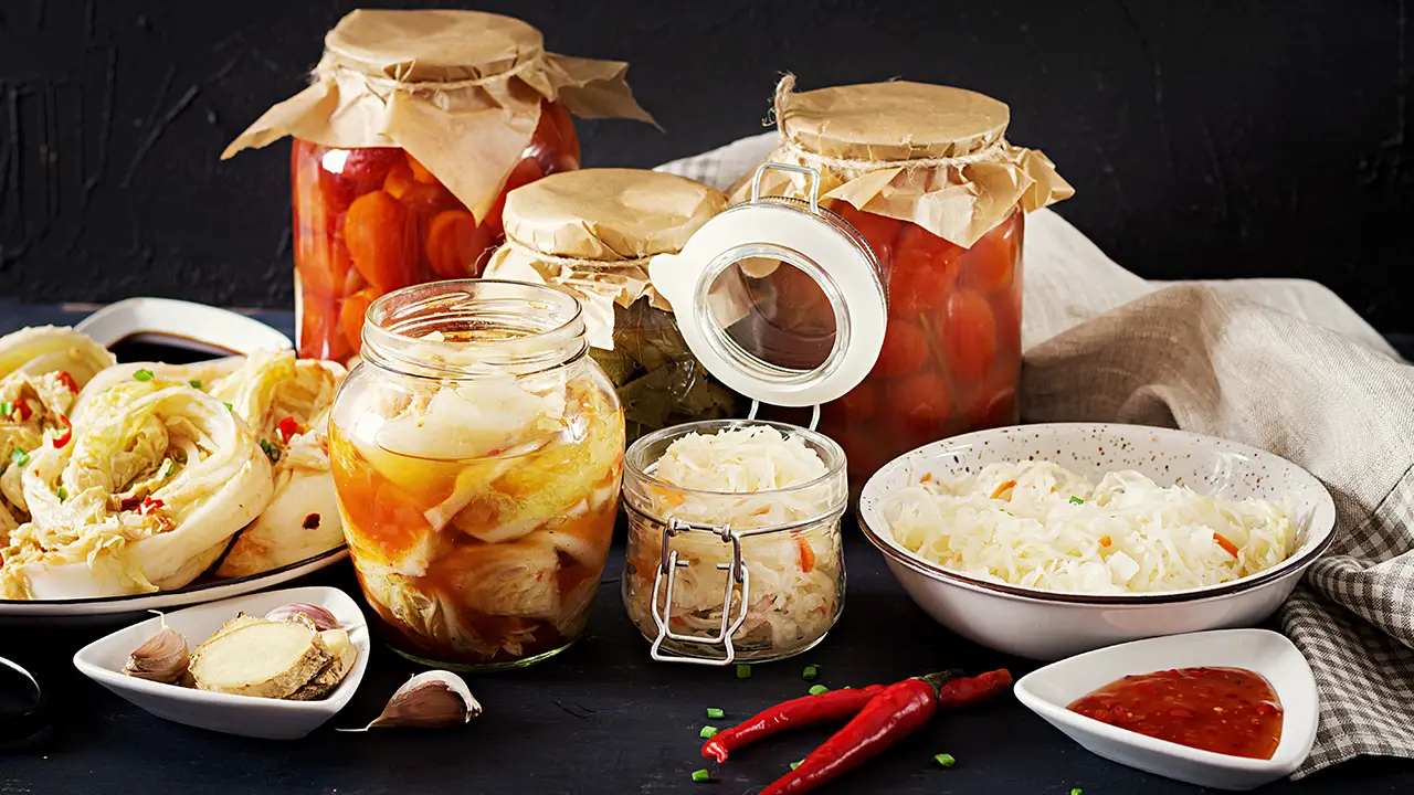 A variety of fermented foods