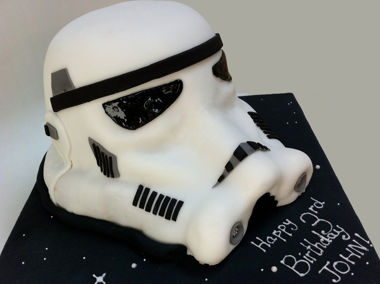 Storm Trooper Helmet Cake