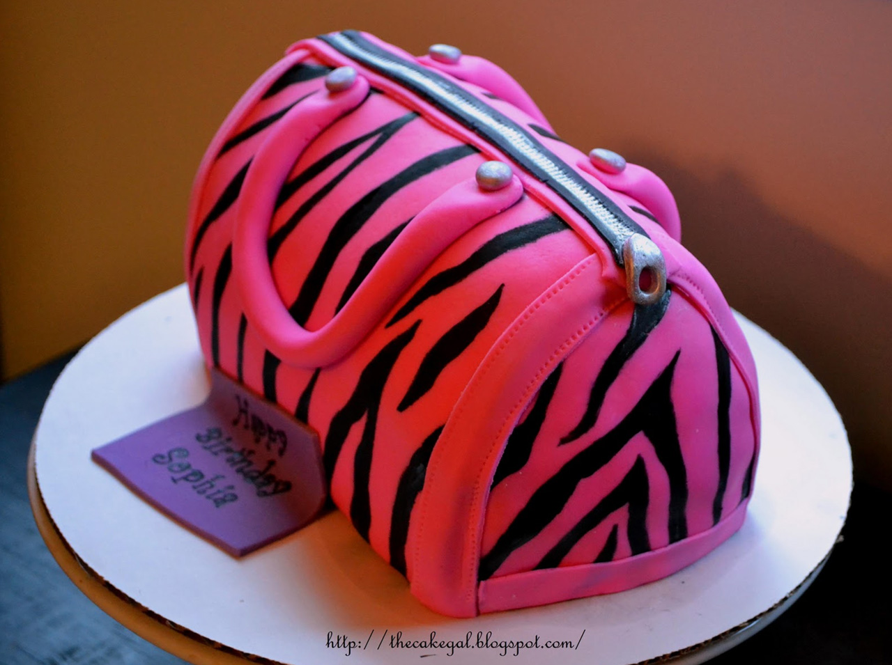 Zebra Purse Cake