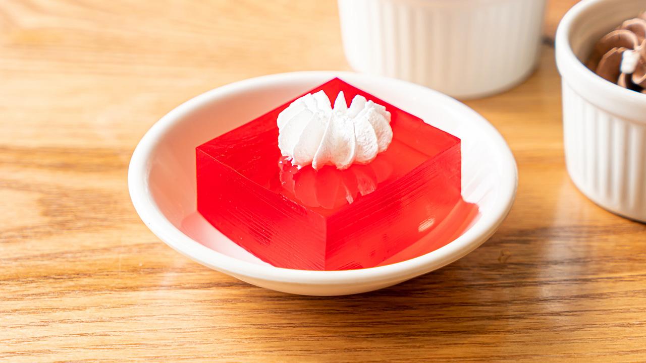 cup of red jello