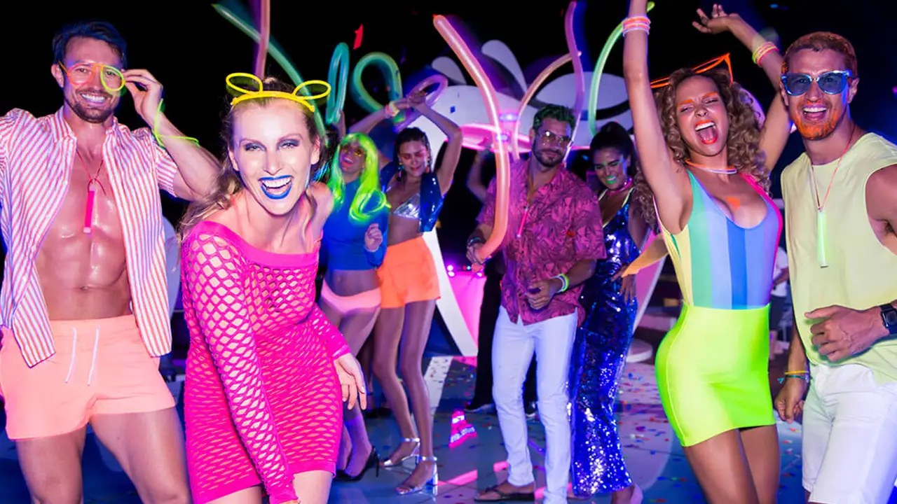 Party goers during a night out at Temptation Resort Cancun