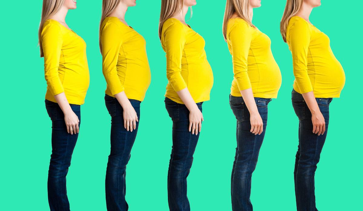 Pregnancy announcement baby bump timeline